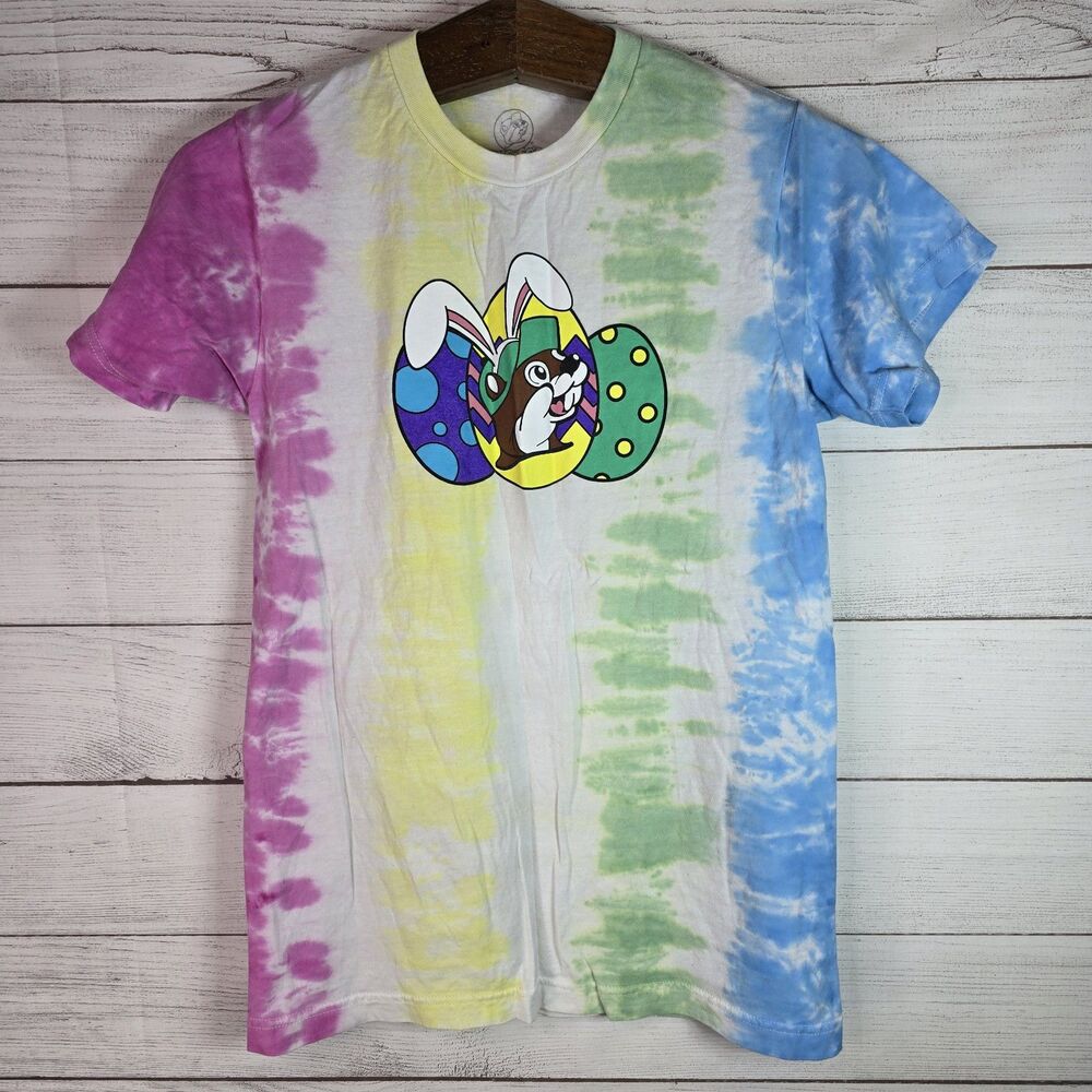 Buc-ees Women's Easter Tie Dye T-Shirt Bunny On My Mind Size Small